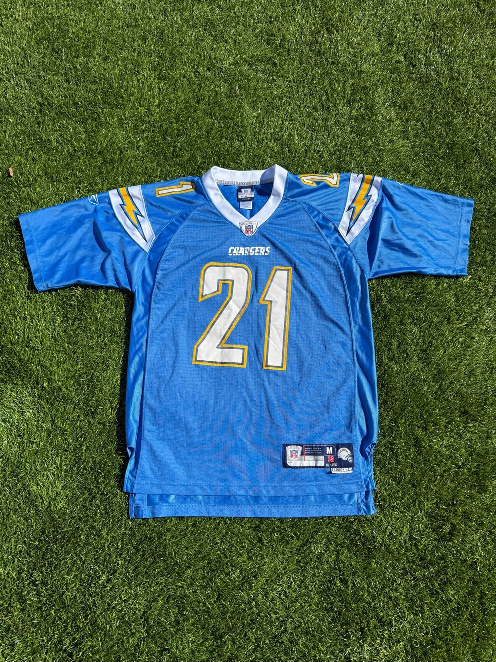 Vintage NFL Reebok San Diego Chargers #21 Tomlinson Football Jersey Patch Size M